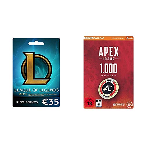 League of Legends ‚Ǩ35 Prepaid Gift Card (5000 Riot Points) & APEX Legends - 1.000 Coins | PC Download - Origin Code von Riot Games