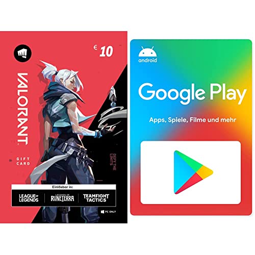 VALORANT €10 Guthaben (Digital Code) + Google Play €15 Guthaben (Digital Code, code kann nur in Deutschland eingelöst werden) von Riot Games