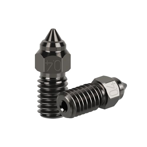 2 Stück M6 High Speed Düse aus gehärtetem Stahl für Ender 3 V3 SE, Ender 5 (0,4 mm) 3D-Drucker von Rirsoasy