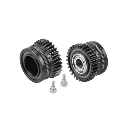 Extruder-Getriebe-Set aus vernickeltem gehärtetem Stahl mit hoher Härte, kompatibel mit Creality K1/K1C/K1 3D-Druckerteilen (2 Stück) von Rirsoasy