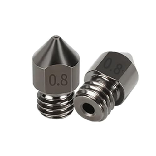 MK8-Düse aus gehärtetem Stahl mit hoher Temperaturbeständigkeit, verbesserter Wolfram-Ganzmetall-Extruder-Enddüse für Ender 3 / Ender 3 S1, Pro, CR-10 Serie 1,75 mm Filame (MK8 gehärteter Stahl, 0,8 MK8-Düse aus gehärtetem Stahl mit hoher Temperaturbeständigkeit, verbesserter Wolfram-Ganzmetall-Extruder-Enddüse für Ender 3 / Ender 3 S1, Pro, CR-10 Serie 1,75 mm Filame (MK8 gehärteter Stahl, 0,8 von Rirsoasy
