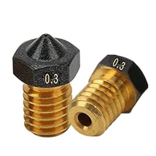 Verbesserte E3D-V6-Düsen-PLA-Druckkopf-Extruder für Ender3 Pro CR10/S Hotend 1,75 mm (0,3 mm), 2 Stück von Rirsoasy
