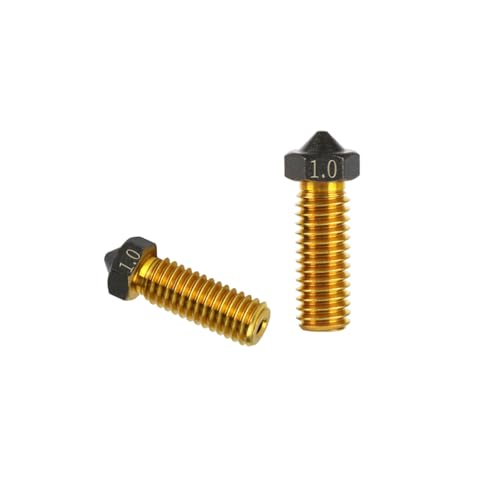 Volcano Brass PTFE-Düse, beschichtet, Antihaft-Filament, V6-Düse, PTFE-beschichtetes Messing, Antihaft-PLA-Extruderdüse, 0,3/0,4/0,5/0,6/0,8/1,0 mm für 1,75 mm Ender3 Pro CR10/S Hotend... (Volcano Volcano Brass PTFE-Düse, beschichtet, Antihaft-Filament, V6-Düse, PTFE-beschichtetes Messing, Antihaft-PLA-Extruderdüse, 0,3/0,4/0,5/0,6/0,8/1,0 mm für 1,75 mm Ender3 Pro CR10/S Hotend... (Volcano von Rirsoasy