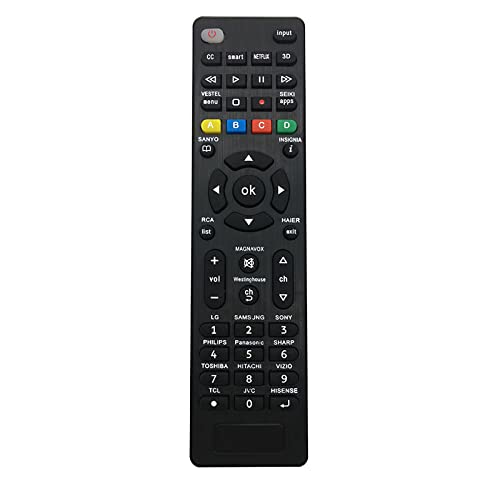 Riry Universalfernbedienung Fernseher Kompatibel mit gängigen TV-Marken Samsung LG Sony Sharp Toshiba Hitachi Hisense TCL Fernbedienung Einfach einzurichten Riry Universalfernbedienung Fernseher Kompatibel mit gängigen TV-Marken Samsung LG Sony Sharp Toshiba Hitachi Hisense TCL Fernbedienung Einfach einzurichten von Riry