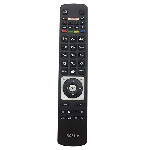 Riry Universalfernbedienung Telefunken RC5118 für Fernbedienung Telefunken Fernseher Digihome/Alba/Polaroid/FINLUX/Bush/Hitachi/Smart TV mit Netflix und YouTube – Keine Einrichtung erforderlich Riry Universalfernbedienung Telefunken RC5118 für Fernbedienung Telefunken Fernseher Digihome/Alba/Polaroid/FINLUX/Bush/Hitachi/Smart TV mit Netflix und YouTube – Keine Einrichtung erforderlich von Riry