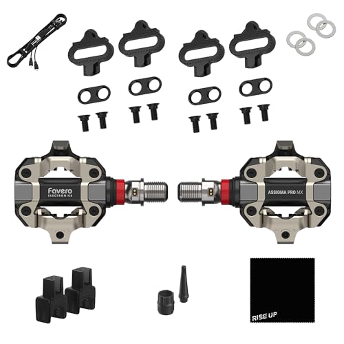 Favero Assioma PRO MX-2, Dual-Sensing Side Pedal Based Cycling MTB Power Meter with Extra Cleats, MTB-Compatible SPD Cleats, Bluetooth and ANT+ Connectivity for Cycling GPS Computers & Smartphones Favero Assioma PRO MX-2, Dual-Sensing Side Pedal Based Cycling MTB Power Meter with Extra Cleats, MTB-Compatible SPD Cleats, Bluetooth and ANT+ Connectivity for Cycling GPS Computers & Smartphones von RiseUP