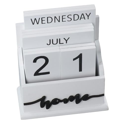 Risedot Holzblöcke Kalender, Ewiger Schreibtischkalender, Vintage Woche Monat Zubehör, für Home Office Schreibtisch Datum Risedot Holzblöcke Kalender, Ewiger Schreibtischkalender, Vintage Woche Monat Zubehör, für Home Office Schreibtisch Datum von Risedot