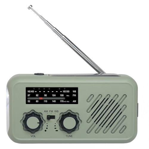 Risegun Solar Radio, Notfallradio Tragbar Kurbelradio AM/FM Radio mit 2000mAh Akku, LED Taschenlampe & Leseleuchte, USB Handy-Lader, SOS Alarm für Camping Outdoor Risegun Solar Radio, Notfallradio Tragbar Kurbelradio AM/FM Radio mit 2000mAh Akku, LED Taschenlampe & Leseleuchte, USB Handy-Lader, SOS Alarm für Camping Outdoor von Risegun