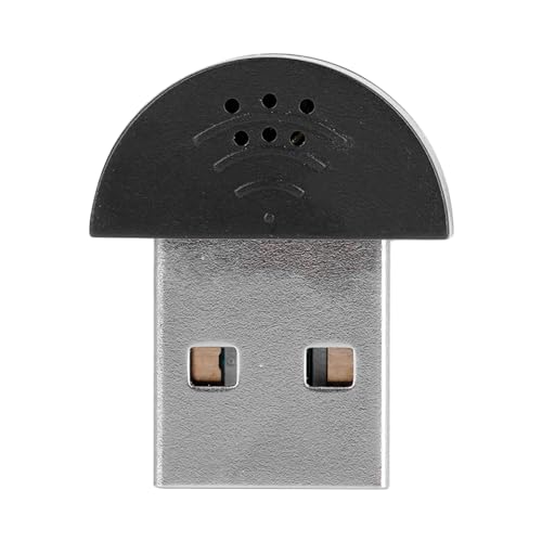 Risegun USB Mikrofon, Tragbares Audio Mikrofon Studio Sprachmikrofon Audio-MIC-Adapter für Computer PC Laptop (Schwarz) von Risegun