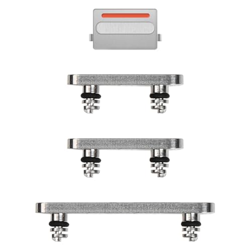Risidamoy Für iPhone 14 Pro 14 Pro Max Power-Taste und Lautstärketaste, Ersatz-Seitentaste, ersetzt Silence ON OFF Mute Control Button Fix A2650 A2651 (Silber) von Risidamoy