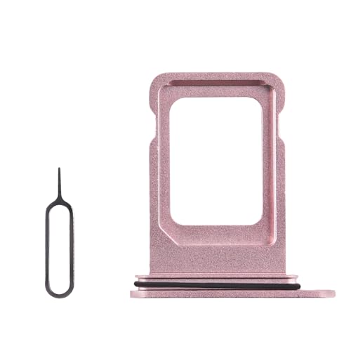 Risidamoy Für iPhone 15 15 Plus Single SIM Card Tray Ersatz Single Version SIM Card Slot Holder Replace for iPhone 15 15 Plus with Open Eject Pin Model: A3090 A2846 A3089 A3094 A2847 (Pink) von Risidamoy