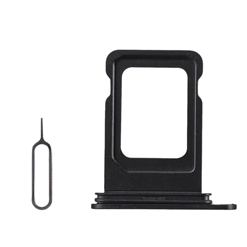 Risidamoy Für iPhone 15 15 Plus Single SIM Card Tray Ersatz Single Version SIM Card Slot Holder Replace for iPhone 15 15 Plus with Open Eject Pin Model: A3090 A2846 A3094 A2847 (Black) von Risidamoy