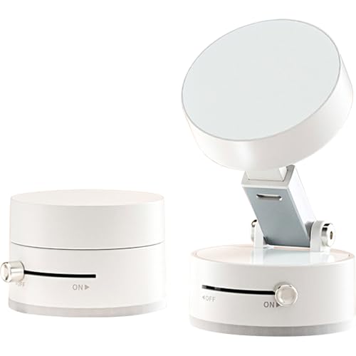 Risipu Vakuum-Magnet-Telefonhalter – Handyhalterung mit starker Saugkraft fürs Auto, Faltbarer, freihändiger Magnetständer für Auto, Fitnessstudio, Spiegel, Badezimmer, Glatte Oberflächen (Weiß) von Risipu