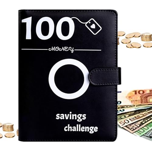 Challenge-Ordner Mit 100 Umschlägen, A5-Sparordner Mit Geldumschlägen, Geld-Budget-Ringbuch, Geldfüllplan Für Budget-Ordner, Geld-Organizer Für Bargeld, 100-Tage-Challenge-Geldsparbinde Für Bargeld, von Rissunkv