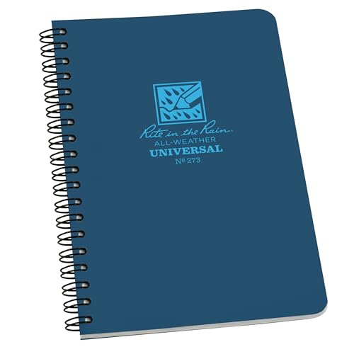 Rite in the Rain Allwetter-Notizbuch mit Spiralbindung Universal 1 Pack Blau, 4.875" x 7" von Rite in the Rain