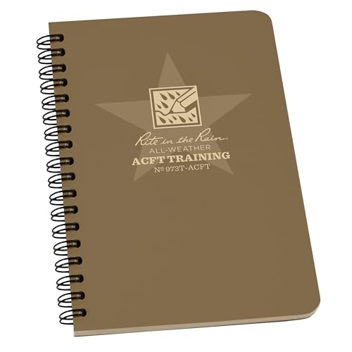 Rite in the Rain Army Combat Fitness Test Notizbuch, 11,7 x 17,8 cm, Coyote Tan Cover, ACFT Muster (Nr. 973T-ACFT) von Rite in the Rain