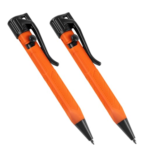 Rite in the Rain OR20-2 Mini-Stift, wetterfest, schwarze Tinte, Orange, 2 Stück von Rite in the Rain