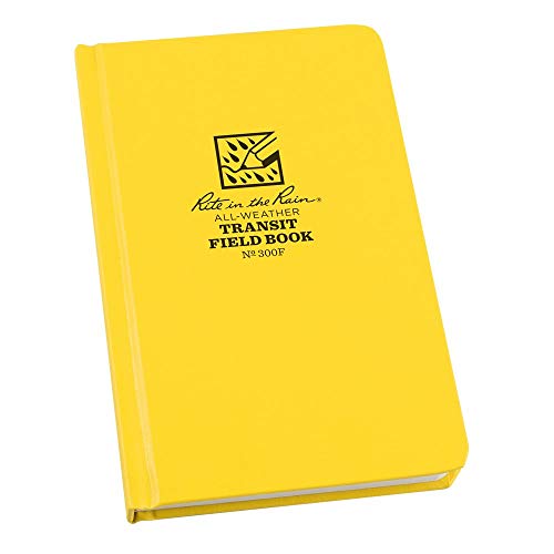 Rite in the Rain Weatherproof Hard Cover Notebook, 4.75" x 7.5", Yellow Cover, Transit Pattern (No. 300F) von Rite in the Rain