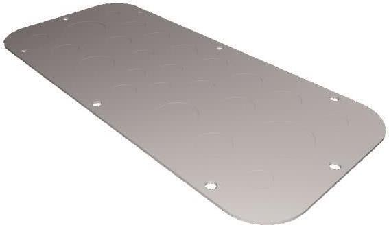 Metall-Flanschplatte AX metr. Vorprägung Gr. 2 339x149mm (2572100) von Rittal