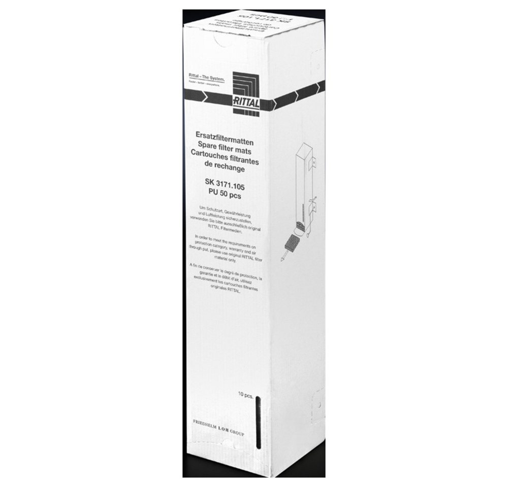 RITTAL Gehäuselüfter Rittal SK 3171.105 Ersatz-Filtermatte (B x H x T) 173 x 173 x 17 mm von Rittal