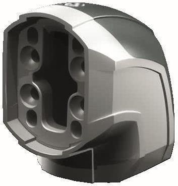 Rittal CP 60 - Winkelstück 90° für PC-Gehäuse-Tragarmsysteme - RAL 7035, RAL 7024 (6206.600) von Rittal