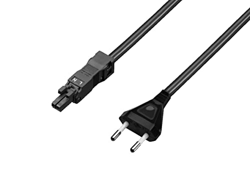 Rittal Netzkabel, B Eurostecker Typ C, 2m Schwarz von Rittal