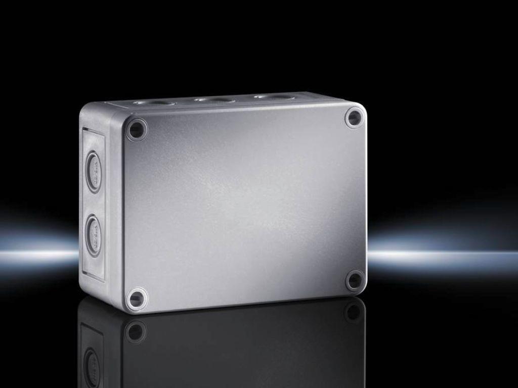 Rittal Polycarbonate enclosures PK with knockouts - Kabelanschlusskasten - Grau, RAL 7035 (9521.050) von Rittal