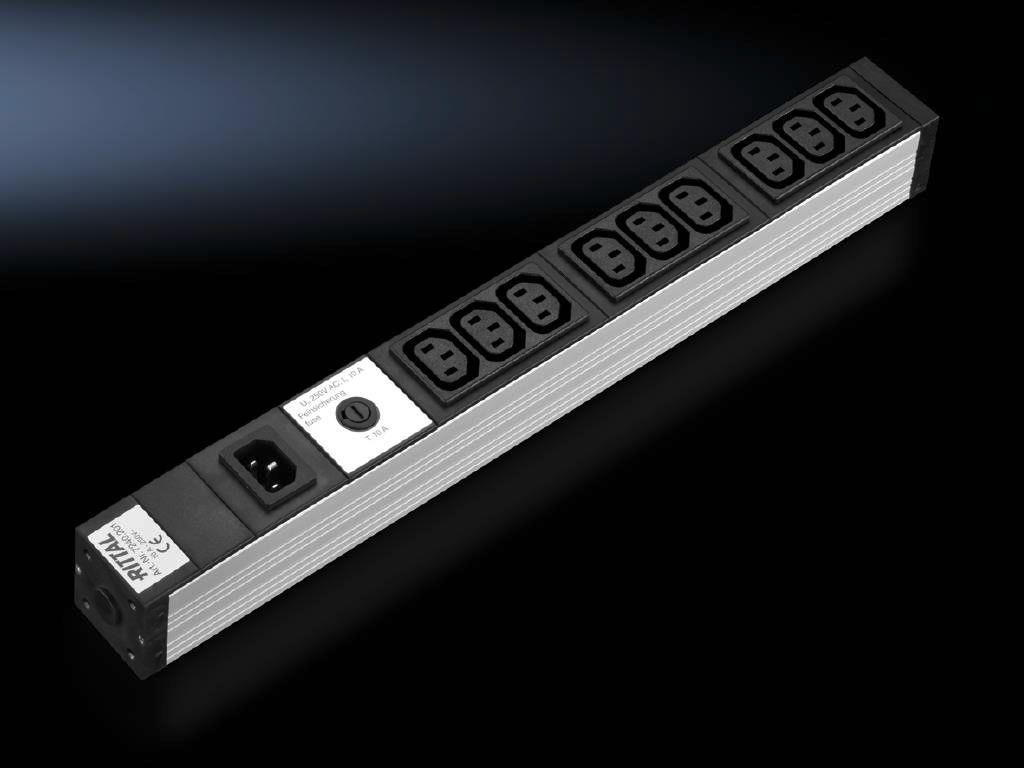 Rittal - Steckdosenleiste (Rack - einbaufähig) - 9 Ausgangsstecker - 1U - 2 m (7240.201) von Rittal
