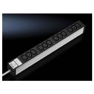 Rittal - Steckdosenleiste (Rack - einbaufähig) - Eingabe, Eingang Stromversorgung - Ausgangsbuchsen: 12 (IEC 60320 C13) - 1U - 2 m von Rittal