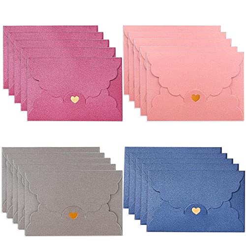 20 Stück Umschlag Geburtstagsfeier, Geschenkkarte Umschlag, Valentinstag Umschlag, Bronzing Love Envelope, für Hochzeit, Weihnachten, Valentinstag und Thanksgiving (4 Styles) von Ritte