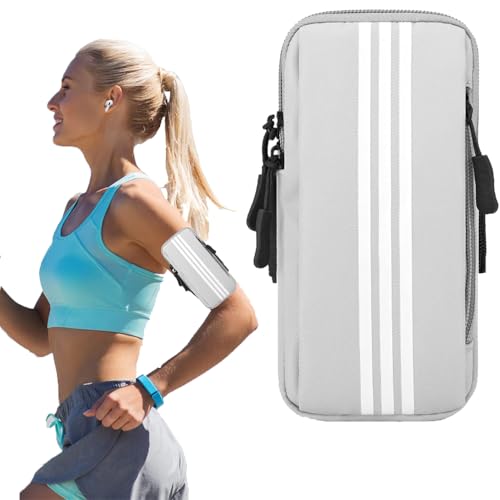 Handytasche Laufen Sport, Laufarmband Handyhalterung, Handytasche Joggen Handy Armband, Handytasche Joggen, Für Laufen, Workout, Joggen und Fitness (Grau) von Ritte