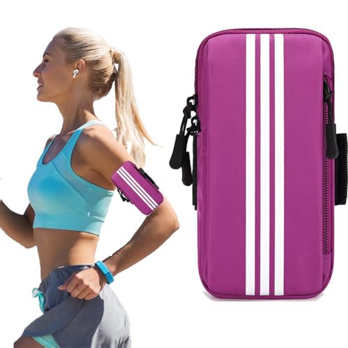 Handytasche Laufen Sport, Laufarmband Handyhalterung, Handytasche Joggen Handy Armband, Handytasche Joggen, Für Laufen, Workout, Joggen und Fitness (Lila) von Ritte