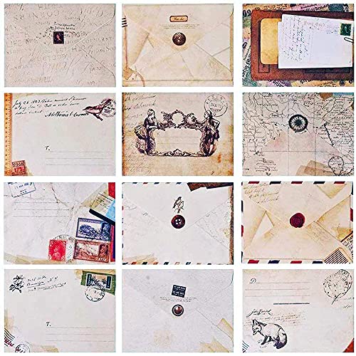 Mini Umschla, Vintage Umschlag, Briefumschlag, Retro European Style Small Envelope, für Einladungsumschlag Weihnachts- und Geburtstagsfeiern, 96 Stück von Ritte