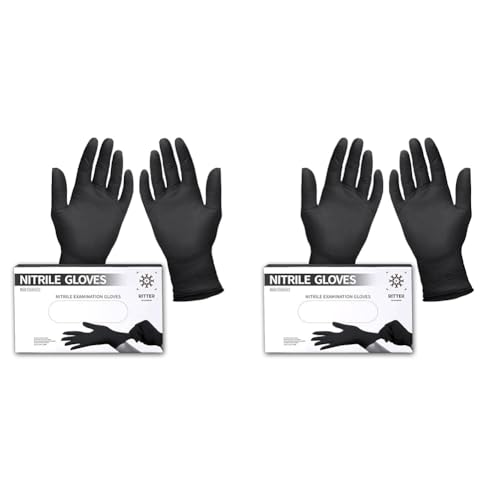 Ritter Premium Nitrilhandschuhe schwarz 100 Stück -Black Nitrile Gloves - Größe L & Ritter Premium Nitrilhandschuhe schwarz 100 Stück - Einweghandschuhe latexfrei - Black Nitrile Gloves - Größe M Ritter Premium Nitrilhandschuhe schwarz 100 Stück -Black Nitrile Gloves - Größe L & Ritter Premium Nitrilhandschuhe schwarz 100 Stück - Einweghandschuhe latexfrei - Black Nitrile Gloves - Größe M von Ritter-Die Schärferei