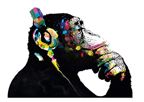 Music Monkey Aufkleber Color Ape Headphone Sticker Kult Grafitti Streetstyle Wetterfest UV-Beständig von Ritter Mediendesign