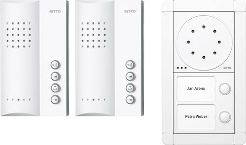 Ritto by Schneider RGE1891470 Türsprechanlage Kabelgebunden Komplett-Set 2 Familienhaus Weiß von Ritto by Schneider