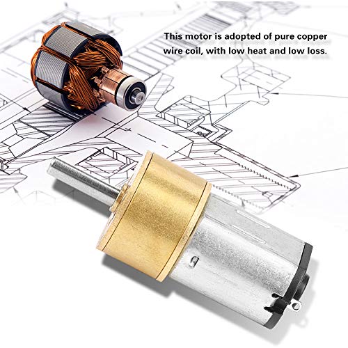 DC6V 14 Mm N20 Micro -Metall -Getriebestaubmotor für Spielzeugautos Großes Moment der Kraft, Verschleiß resistent, Niedrige (6 V 100 U/min) von Riuulity