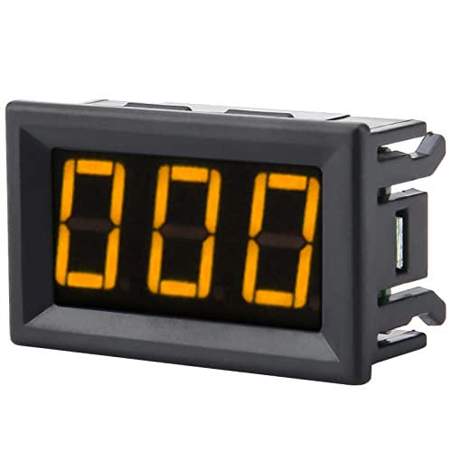 Digital Current Meter Panel LED -LED - Hochglitter für Messung und Bildschirm, Geeignet für Schweißmaschinen (Schriftbeleuchtete Schriftgelb) von Riuulity