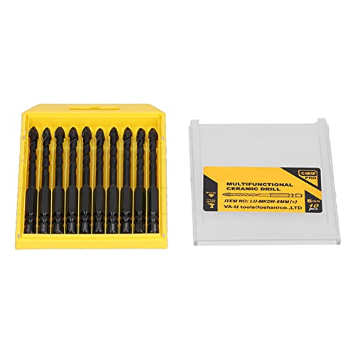Holzbohrer Bits Einzigartiges Kreuzedangle -Design 10 -pcs Set, Hochwertige Hardlegierung Hex Griff Beton Keramikbohrer für Keramikspiegel Dünne Eisenplatten, 98 Mm Länge Holzbohrer Bits Einzigartiges Kreuzedangle -Design 10 -pcs Set, Hochwertige Hardlegierung Hex Griff Beton Keramikbohrer für Keramikspiegel Dünne Eisenplatten, 98 Mm Länge von Riuulity