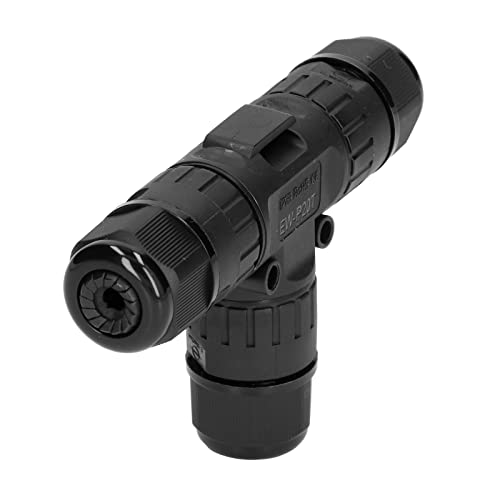 IP68 Wasserdichtes T -Shirt -Anschluss -Box -Stecker Hocheffizienz -Crimp -Verkabelung für Vergrabene Lichter, 2PCS Black 450 V 16A für Außenleuchten Im Freien IP68 Wasserdichtes T -Shirt -Anschluss -Box -Stecker Hocheffizienz -Crimp -Verkabelung für Vergrabene Lichter, 2PCS Black 450 V 16A für Außenleuchten Im Freien von Riuulity