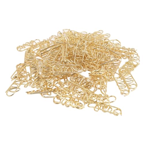 Innovative Edelstahlpapierclips für Office School, 100 Stück Kleine Papierklemms für Sekretäre und Planer (GOLD) von Riuulity