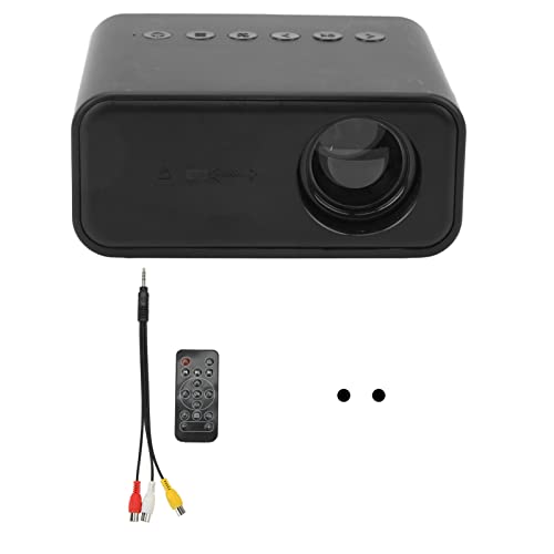 Mini-Projektor, USB-betriebener 15- Bis 100-Zoll-TFT-LCD-Videoprojektor LED-Eingebaute Lautsprecher-Fernbedienung für die Familie (EU-Stecker) von Riuulity