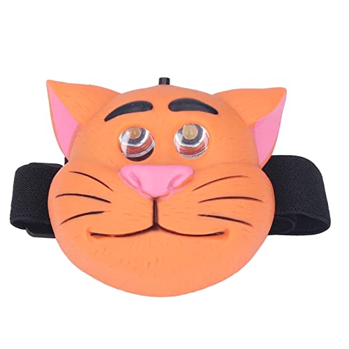 Niedliche Animal -Scheinwerfer Scheinwerfer Leichtes Plastik Blinkender Scheinwerfer für Camping Im Freien Sport, Kopf -Taschenlampe für Camping von Riuulity