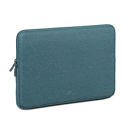 RIVACASE ECO Laptophülle 13.3-14 Zoll - 34,5 x 24 x 3 cm - Notebook Hülle für Damen und Herren - Wasserabweisende MacBook Hülle - Computertasche für Arbeit Uni Reisen von Rivacase