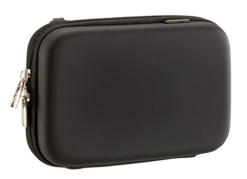 RIVACASE Festplatten/GPS Tasche bis 2.5" - Wetterbeständige Hartschale mit elastischen Band zur Sicherung und Zubehörfächern - Schwarz von Rivacase