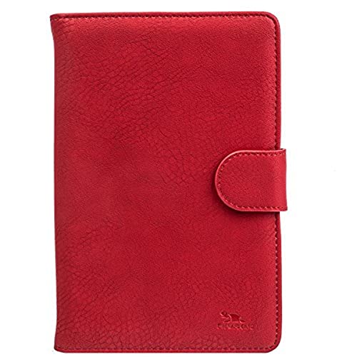 RIVACASE Kunstledertasche für Tablets bis 8“ - Hochwertiges Case mit neuartigen Montagesystem und Magnet Clip – Rot von Rivacase
