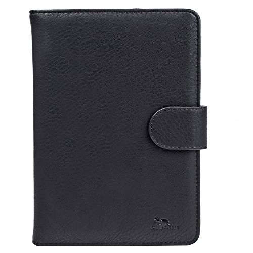 RIVACASE Kunstledertasche für Tablets bis 8“ - Hochwertiges Universal Case mit neuartigen Montagesystem und Magnet Clip - Schwarz von Rivacase