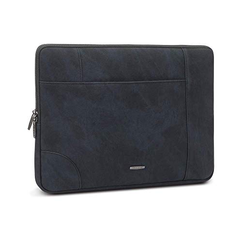 RIVACASE Laptophülle bis 13,3 Zoll - Schlanke und edle Laptop-Hülle aus hochwertigem, wasserabweisendem PU-Leder - Notebook Chromebook MacBook Tablet Unisex / Schwarz von Rivacase