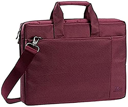 RIVACASE Laptoptasche bis 15.6“ – Kompakte Tasche mit zusätzlich gepolsterten Notebookfach und viel Stauraum – Lila von Rivacase