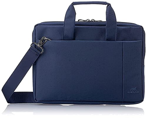 RIVACASE Notebooktasche bis 13.3“ – Moderne Tasche mit Zusatzfächern und extra verstärkten Seitenwänden – Blau von Rivacase